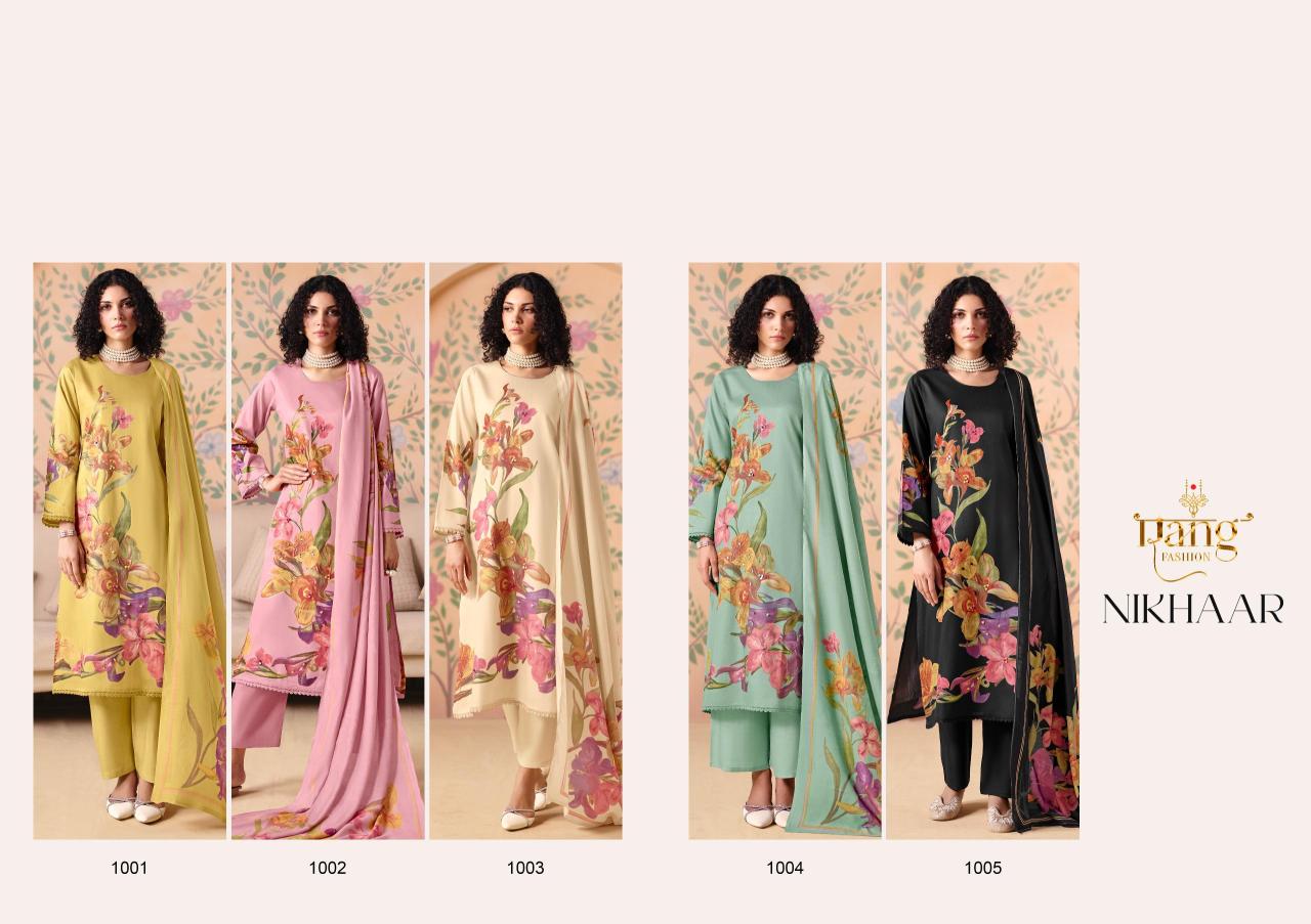 Rang fashion nikhaar catalog wholesale dress material facebook